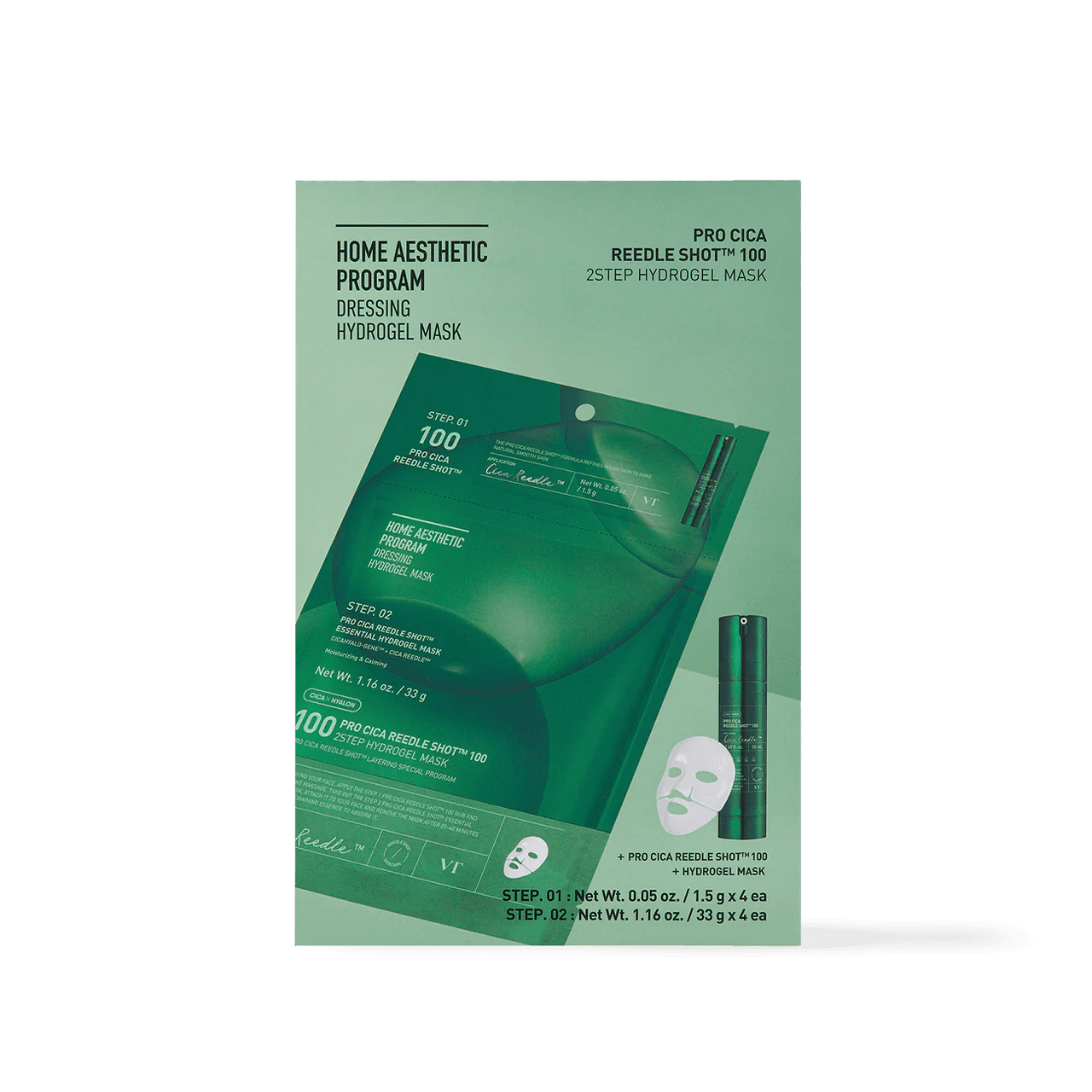 Photo of product VT Cosmetics PRO CICA Reedle Shot 100 2STEP Hydrogel Mask