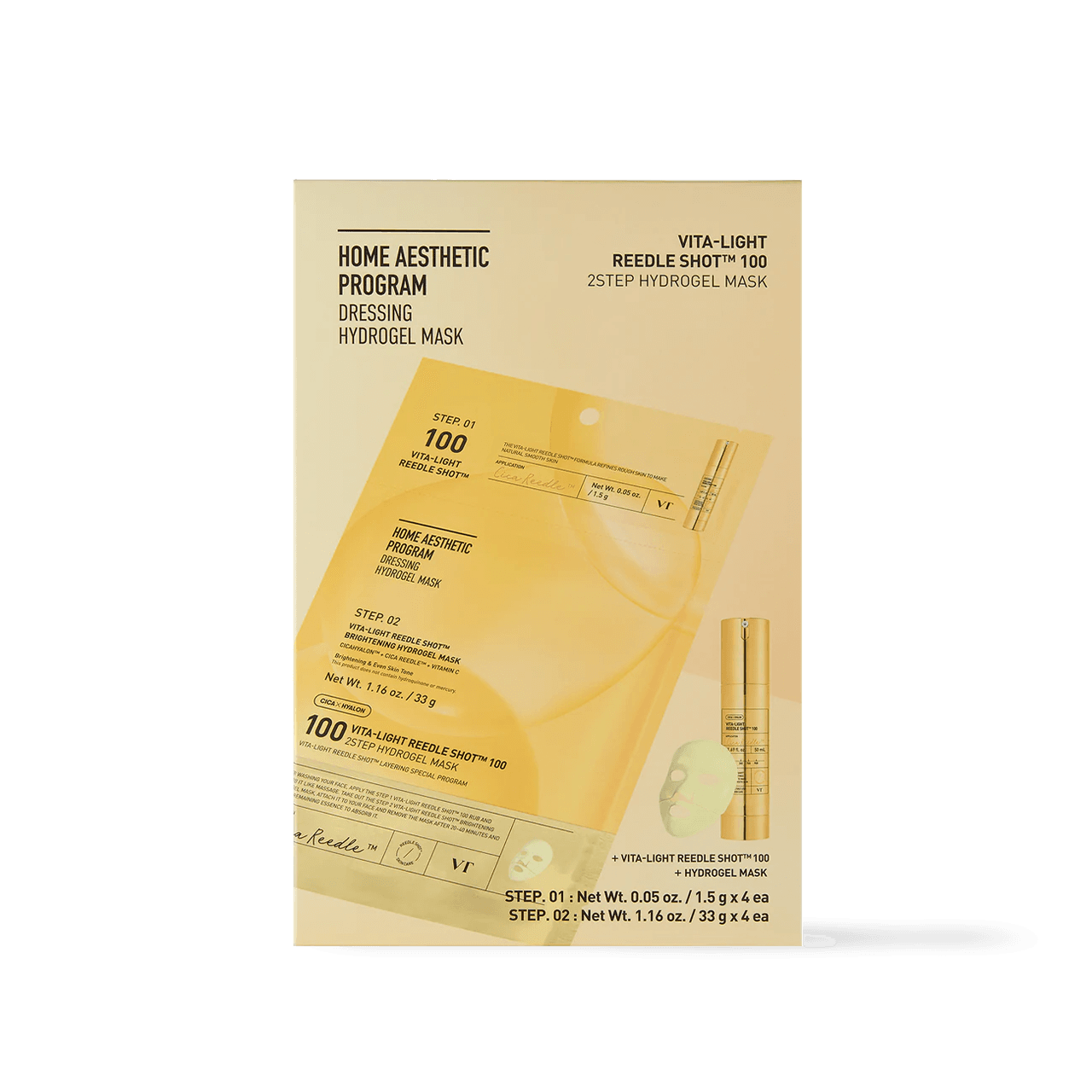 Photo of product VT Cosmetics VITA-LIGHT Reedle Shot 100 2STEP Hydrogel Mask