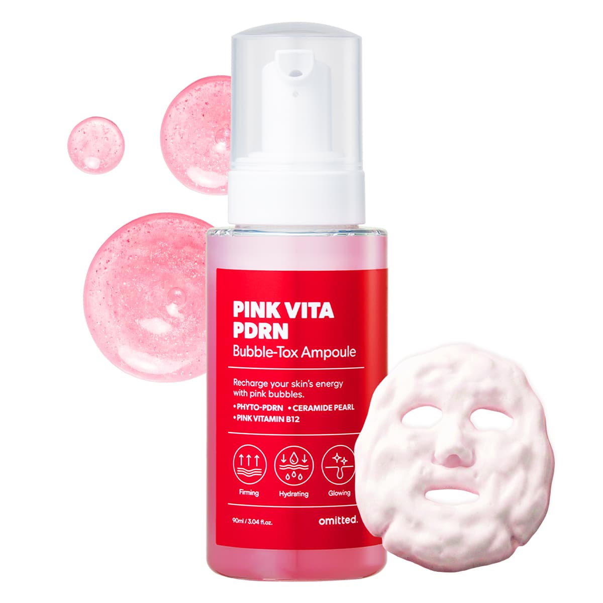 Photo of product Omitted Pink Vita PDRN Bubble-Tox Ampoule 90ml