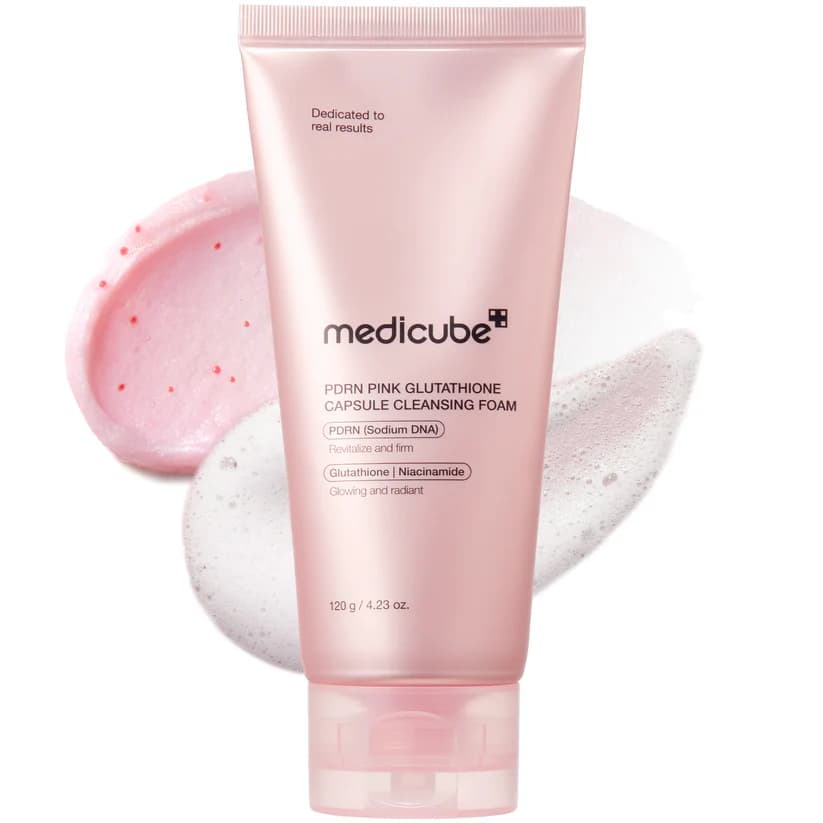 Photo of product medicube PDRN Pink Glutathione Capsule Cleansing Foam 120g
