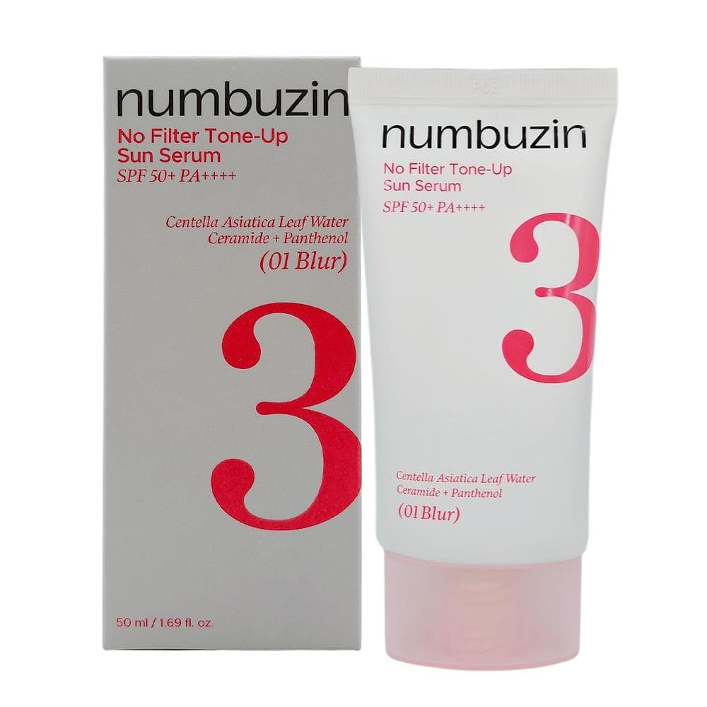 Photo of product numbuzin No Filter Tone-Up Sun Serum SPF50+ PA++++ 01 Blur 50ml